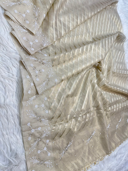 Tissue kota handwork Banarasi silk saree