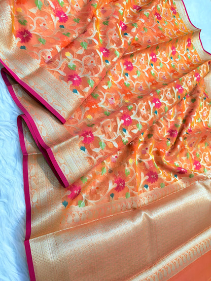 Banarasi kora organza saree