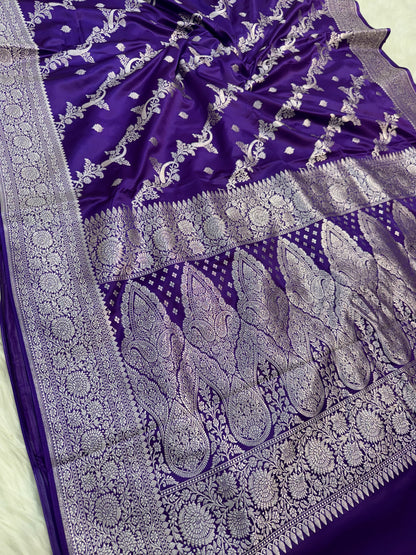 Navy  premium mashru katan Banarasi saree