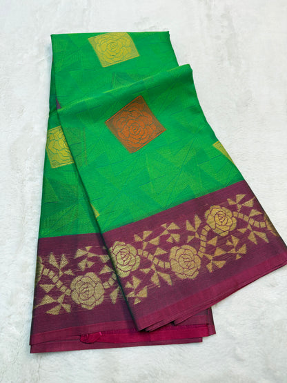 Multicolour shade kora  silk premium Banarasi saree