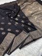 Black premium soft silk  saree