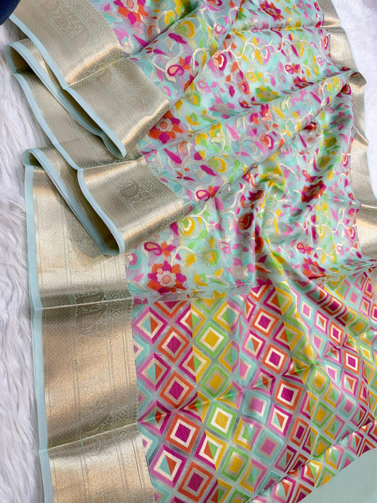 Banarasi kora organza tilfi saree