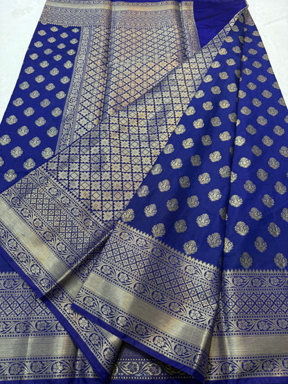 Blue shade Dupion Silk Banarasi Saree 