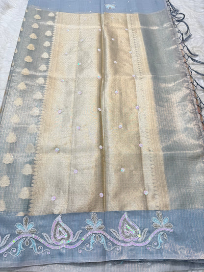 Tissue kota handwork Banarasi saree