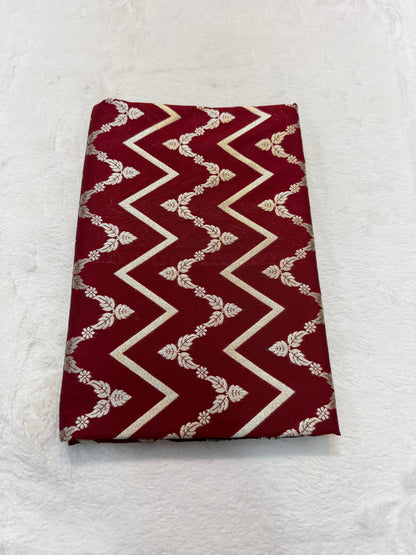 Maroon shade katan Banarasi silk Saree