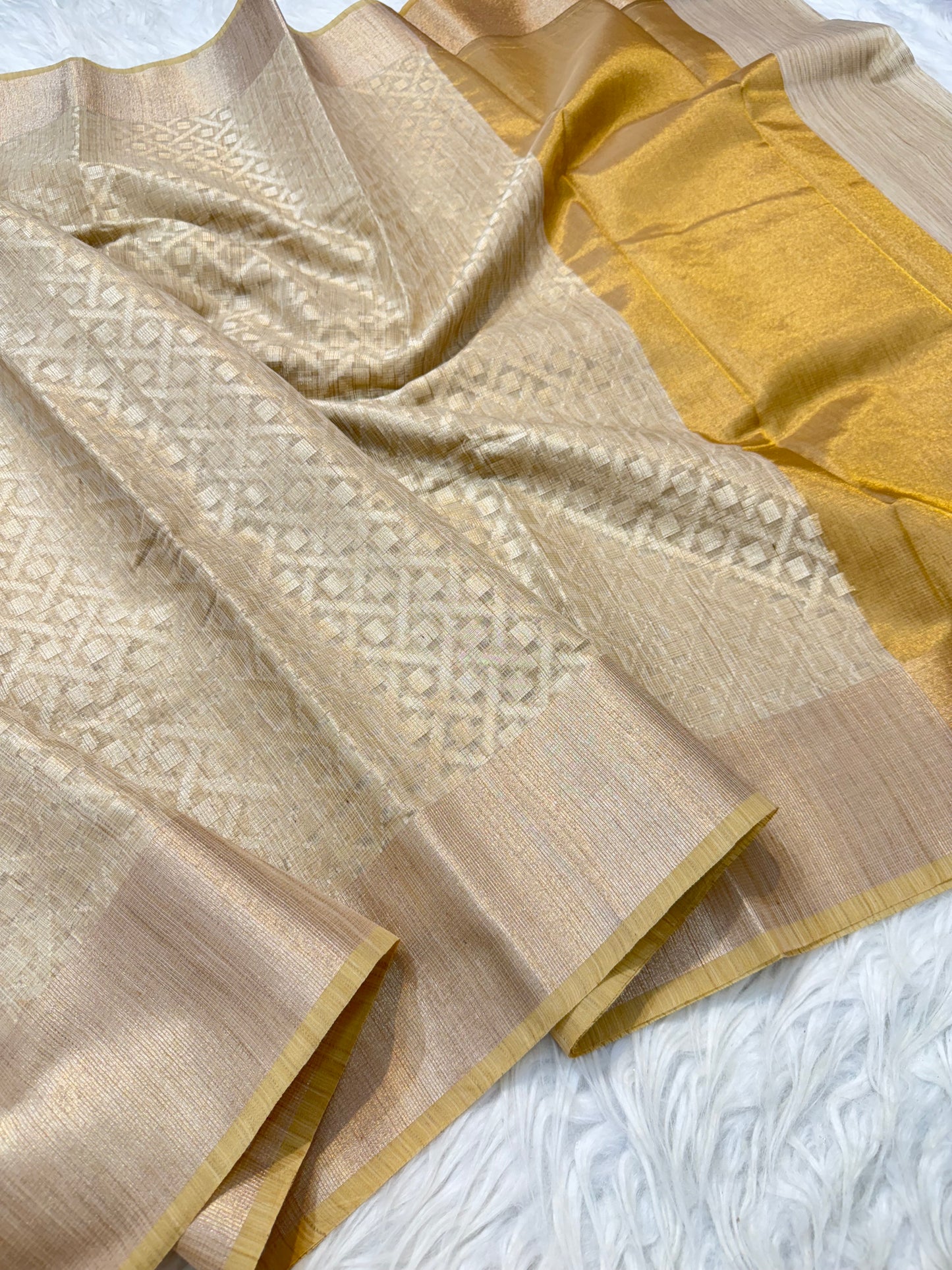 Banarasi semi tusar jute saree