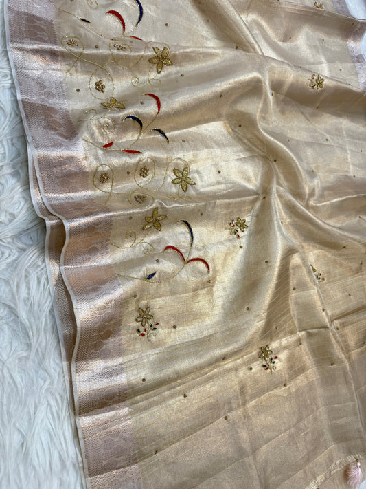 Tissue Kota handwork Banarasi Sarees