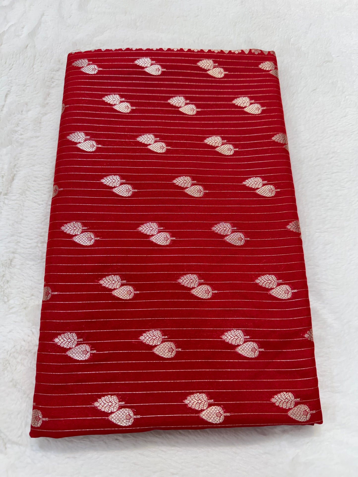 Red shade katan Banarasi silk Saree