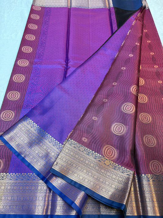 Multicolor silky milky Premium Banarasi Saree