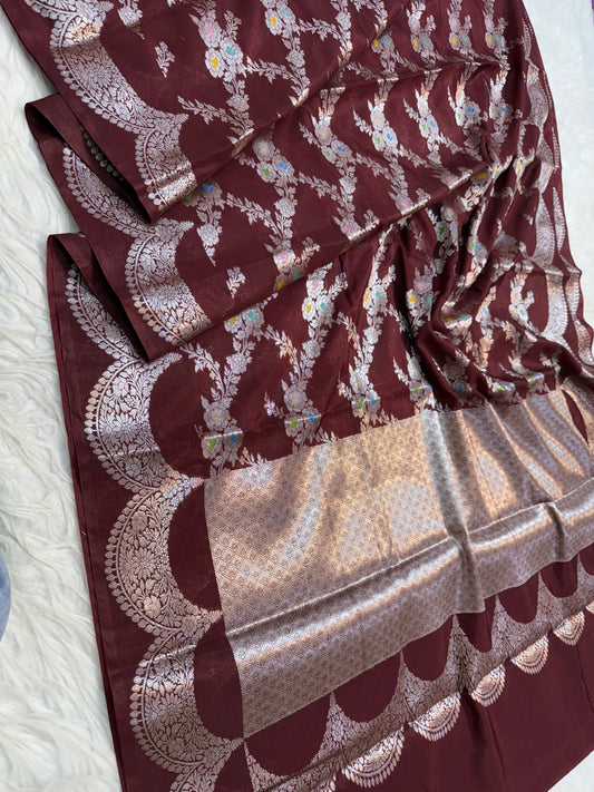 Raw mango Mina  banarasi saree