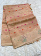 Peach shade tissue kota designer handwork premium Banarasi saree