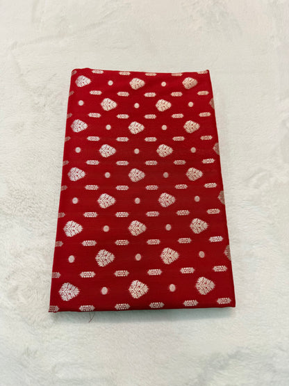 Red shade katan Banarasi silk Saree