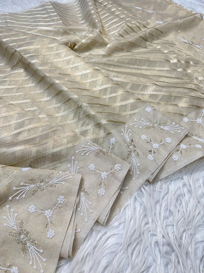 Tissue kota handwork Banarasi silk saree