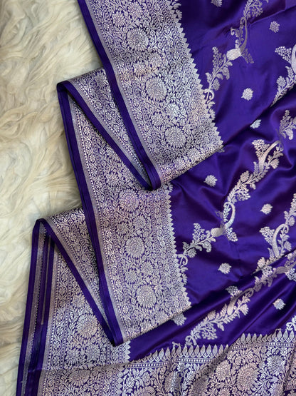 Navy  premium mashru katan Banarasi saree