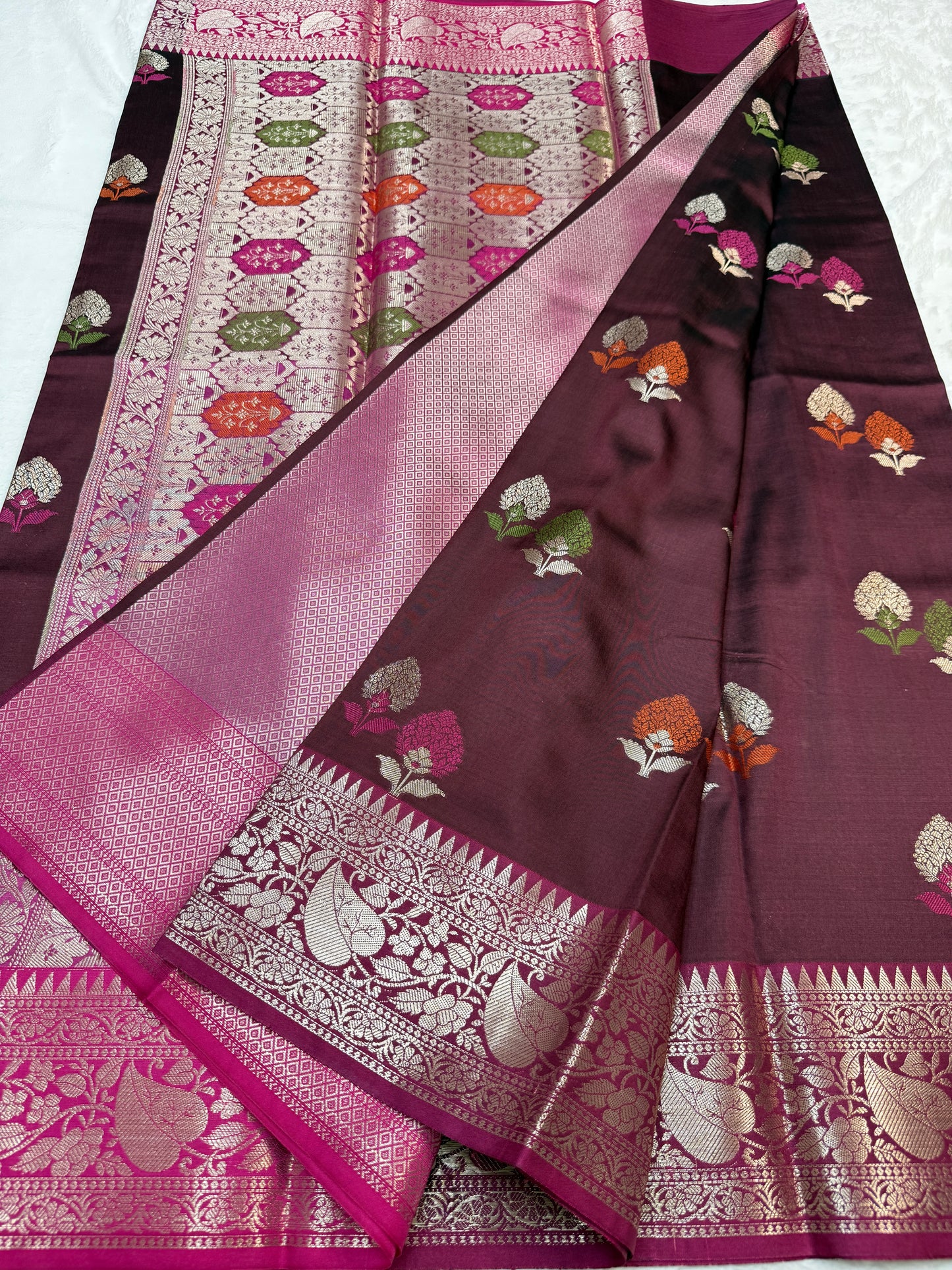 Maroon Soft Silk Premium Banarasi Saree