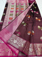 Maroon Soft Silk Premium Banarasi Saree
