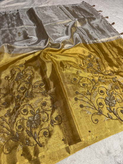 Sona chandi premium tissue Handwork Premium Banarasi Saree