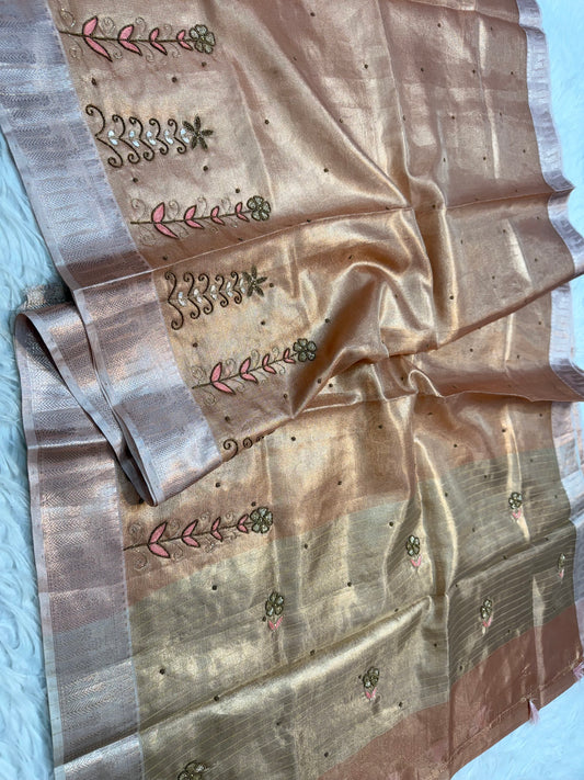 tissue kota handwork banarasi saree