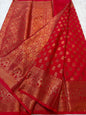 Red shade Dupion Silk premium Banarasi Saree