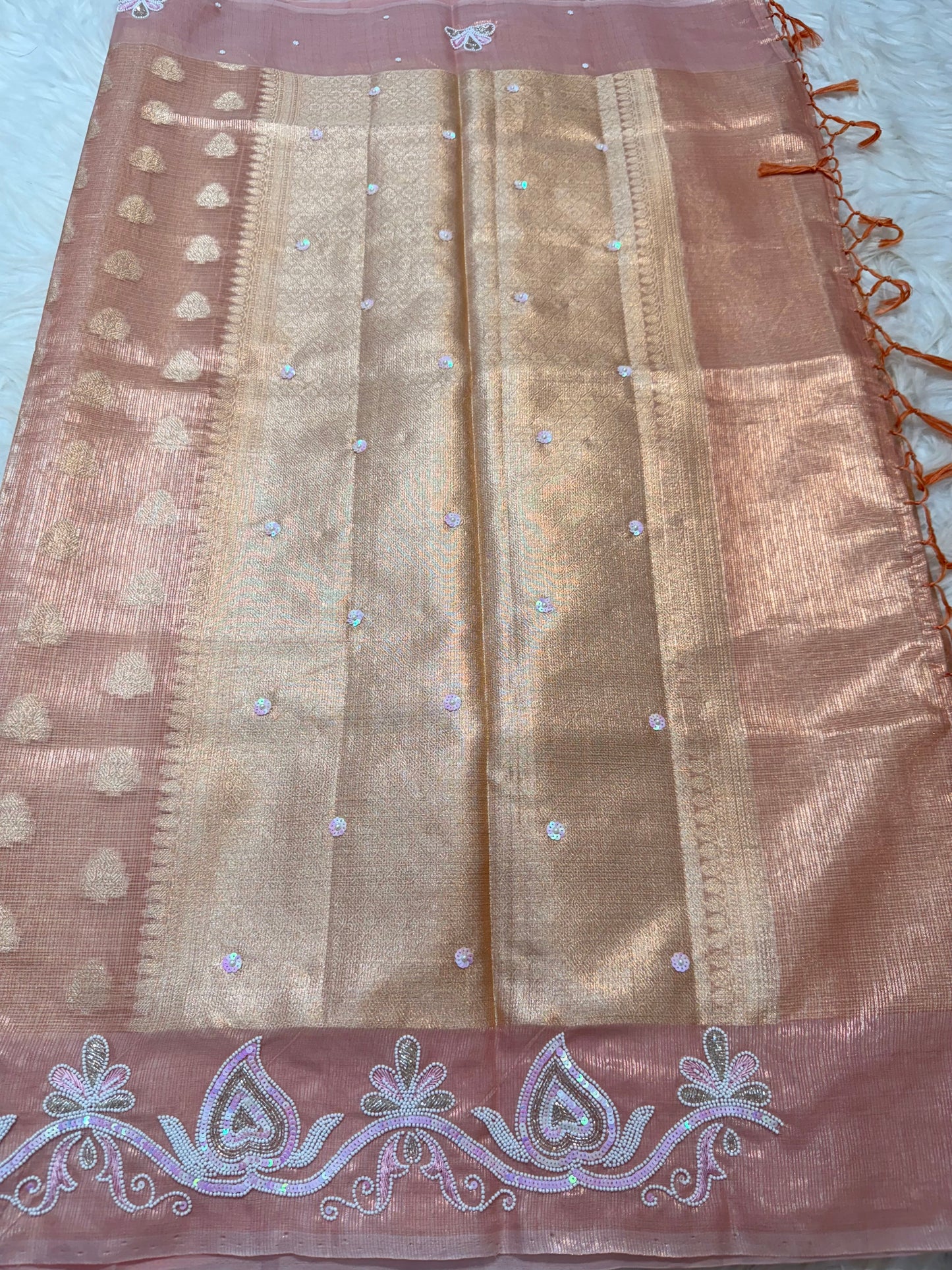 Tissue kota handwork Banarasi saree
