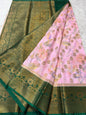multicolour Dupion silk digital print Banarasi saree
