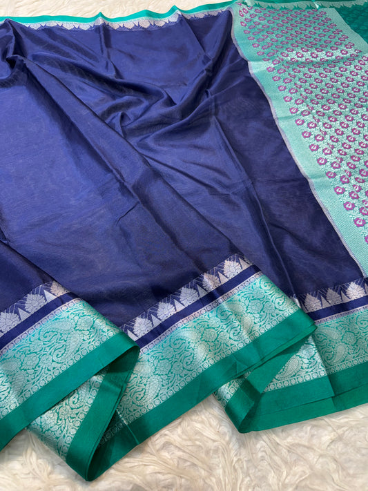 Nevy shade warm silk premium Banarasi saree
