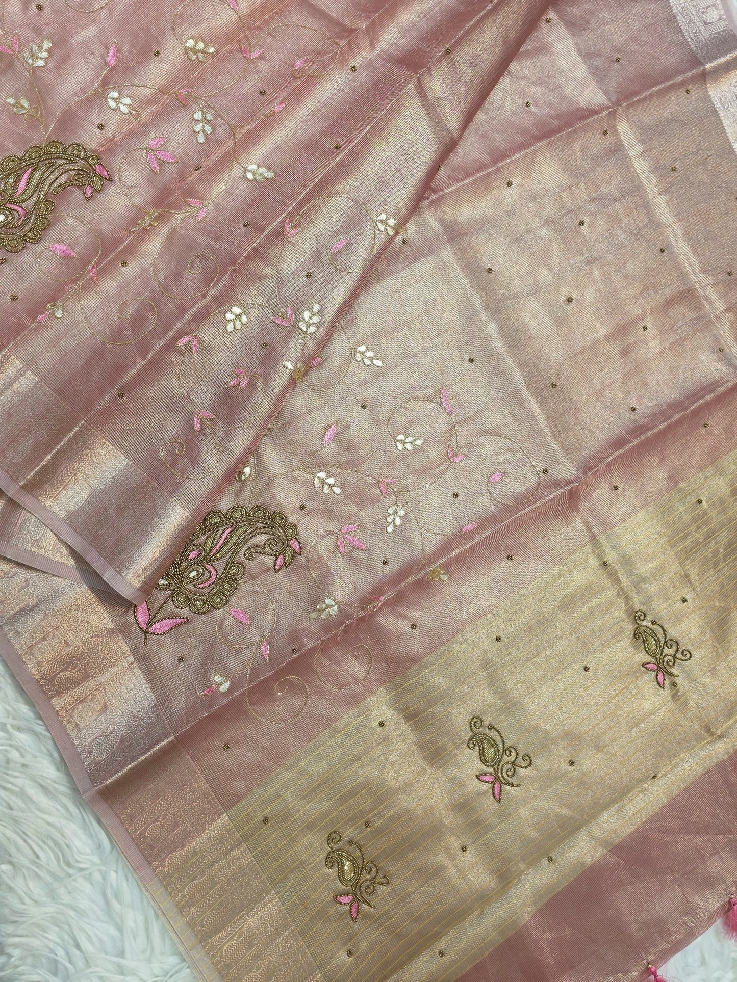 tissue kota handwork banarasi saree