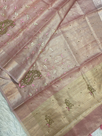 tissue kota handwork banarasi saree