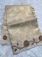 Off white  shade tissue kota designer handwork premium Banarasi saree