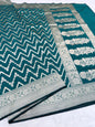 Rama green shade katan Banarasi silk Saree