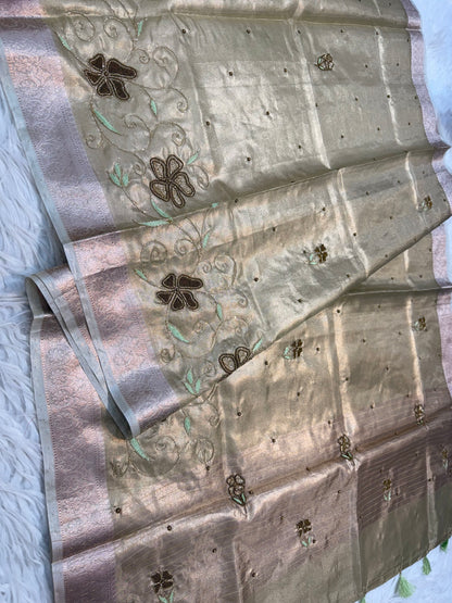 tissue kota handwork banarasi saree se