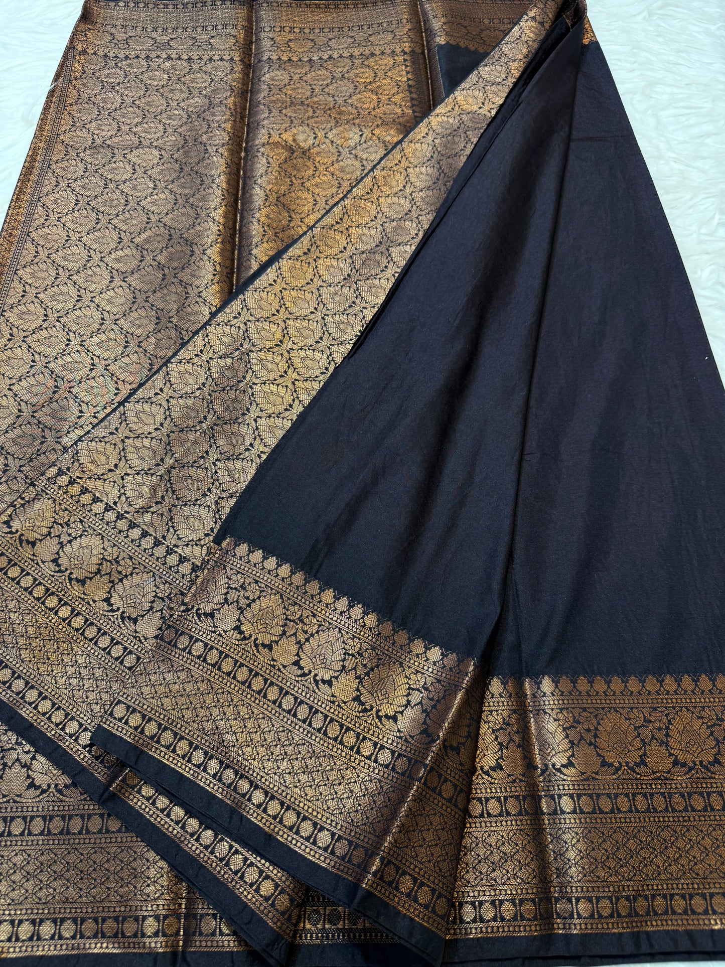 Black shade Dupion silk premium Banarasi saree