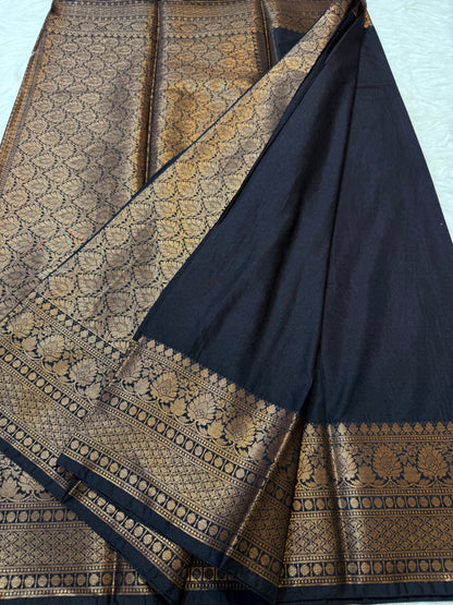 Black shade Dupion silk premium Banarasi saree