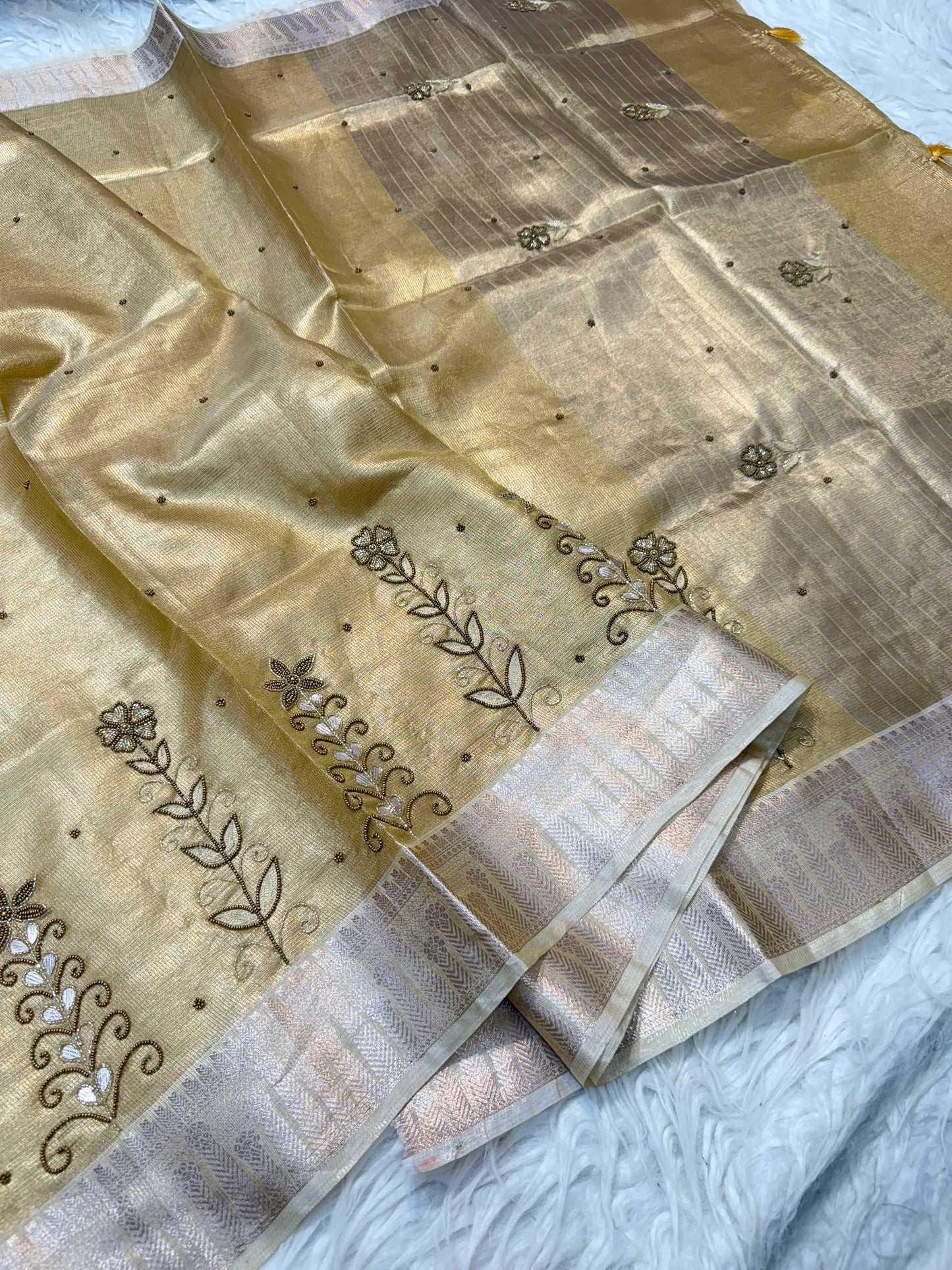 tissue kota handwork banarasi saree