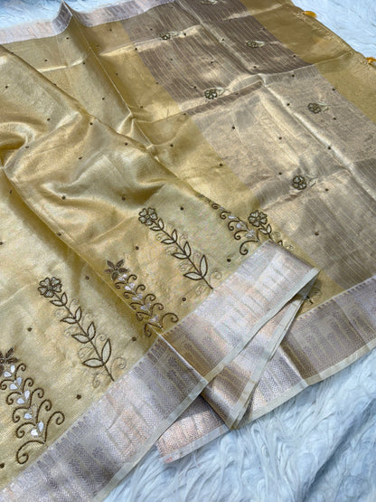tissue kota handwork banarasi saree
