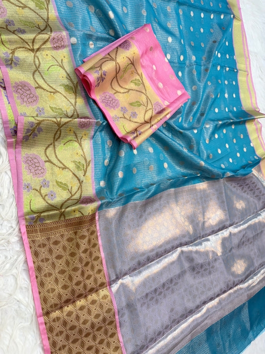 tissue kota paithani border banarasi saree
