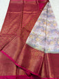 multicolour Dupion silk digital print Banarasi saree
