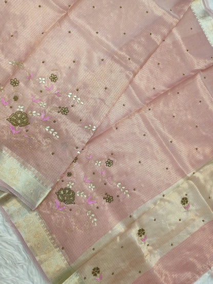tissue kota handwork banarasi saree