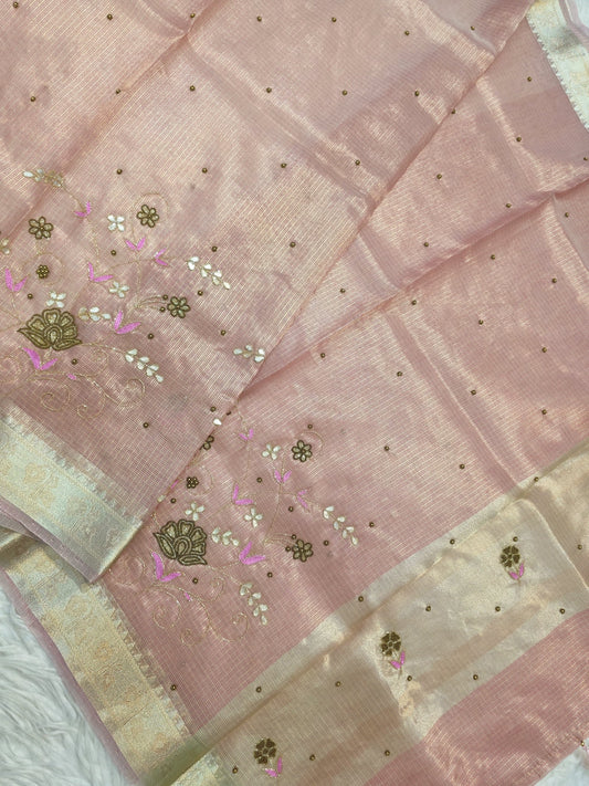tissue kota handwork banarasi saree