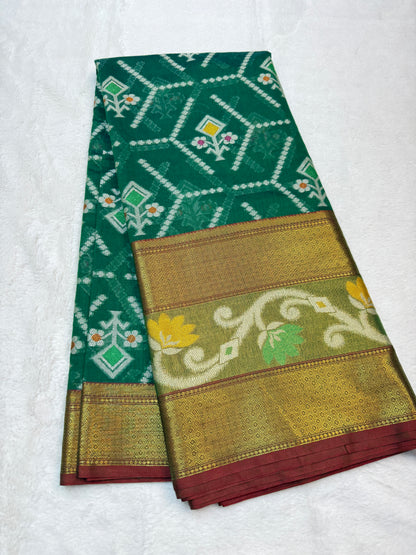 Multicolour cotton silk premium Banarasi saree
