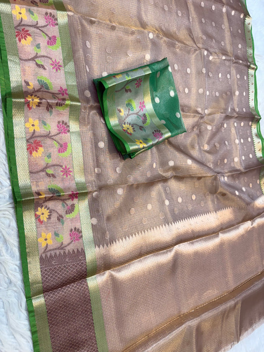 tissue kota paithani border banarasi saree