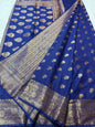 Royal blue shade Dupion Silk premium Banarasi Saree