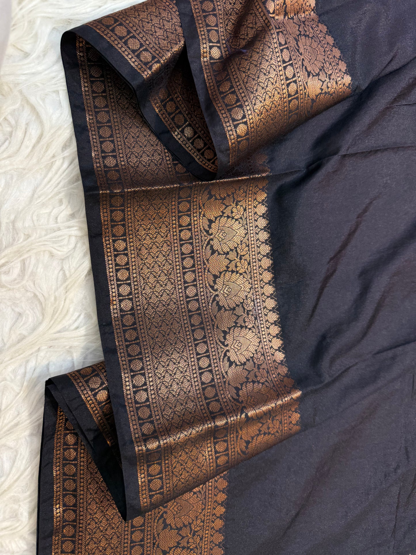 Black shade Dupion silk premium Banarasi saree
