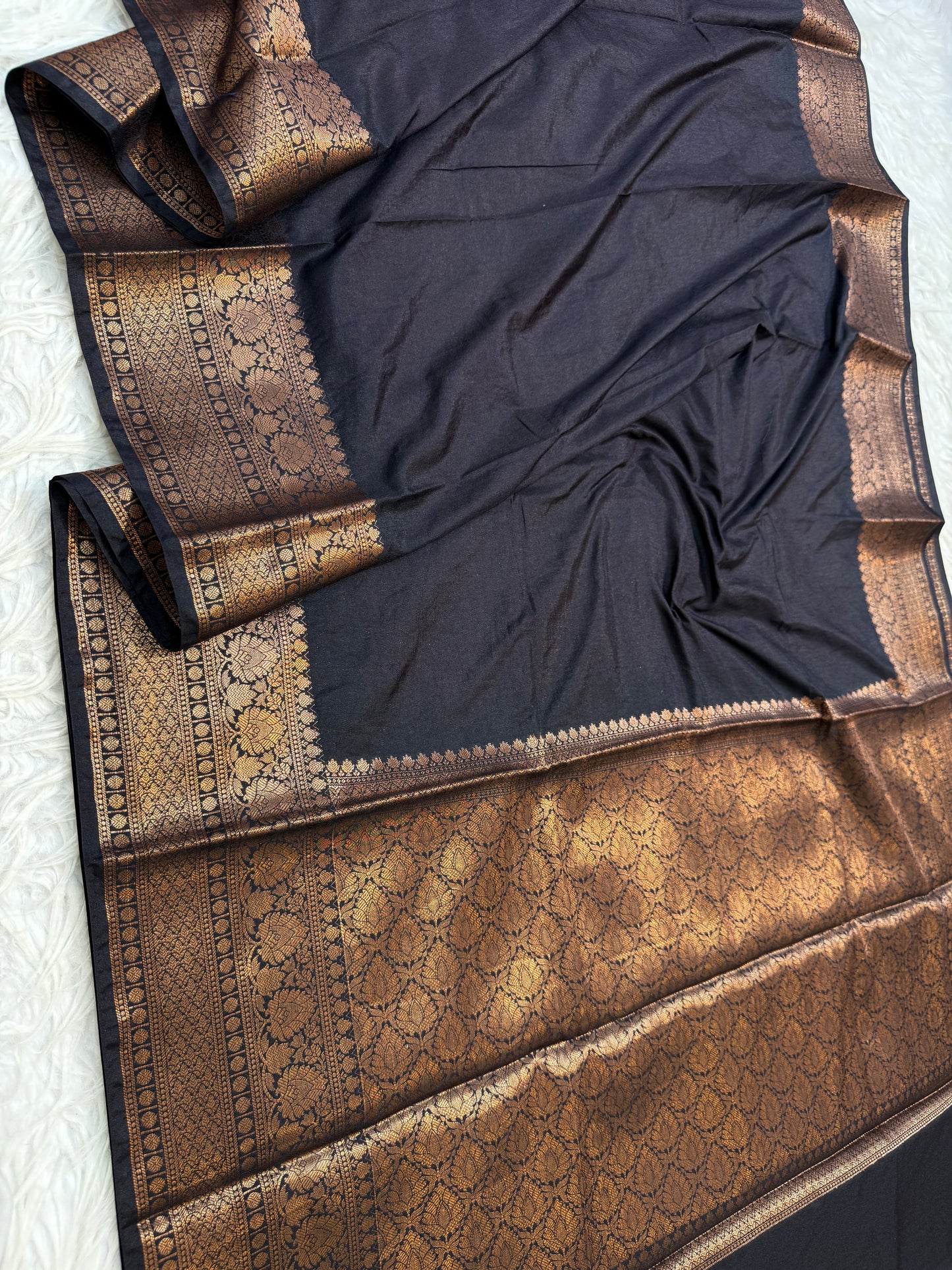 Black shade Dupion silk premium Banarasi saree