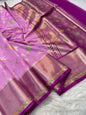 Pink & magenta shade Chiniya Silk premium Banarasi Saree