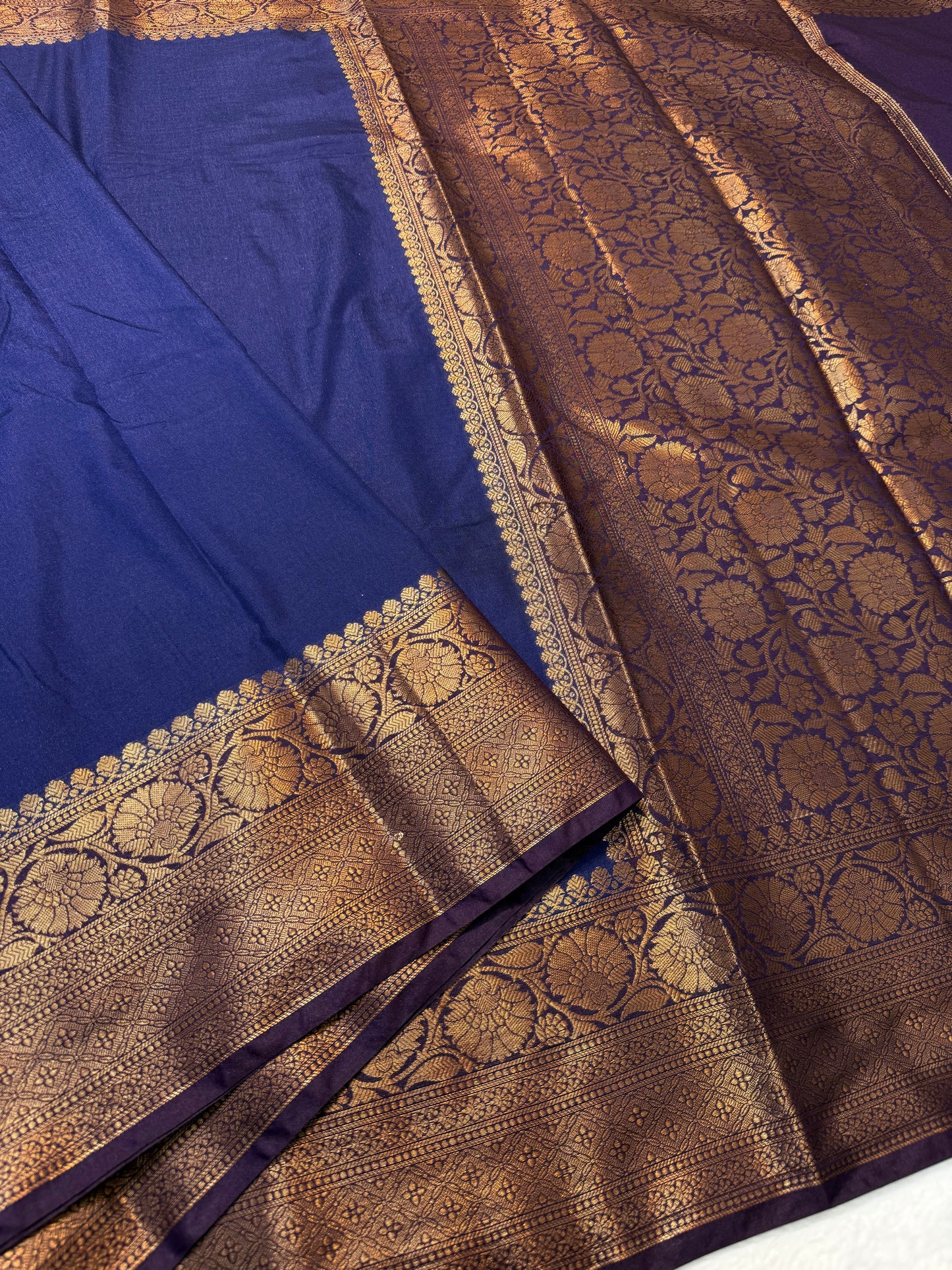 Blue shade Dupion silk premium Banarasi saree