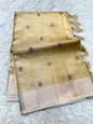 Gold shade tissue kota embroidery primum Banarasi saree