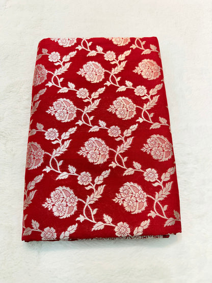 Red shade katan Banarasi silk Saree
