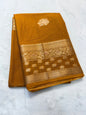Bronze shade raw mango  premium Banarasi saree