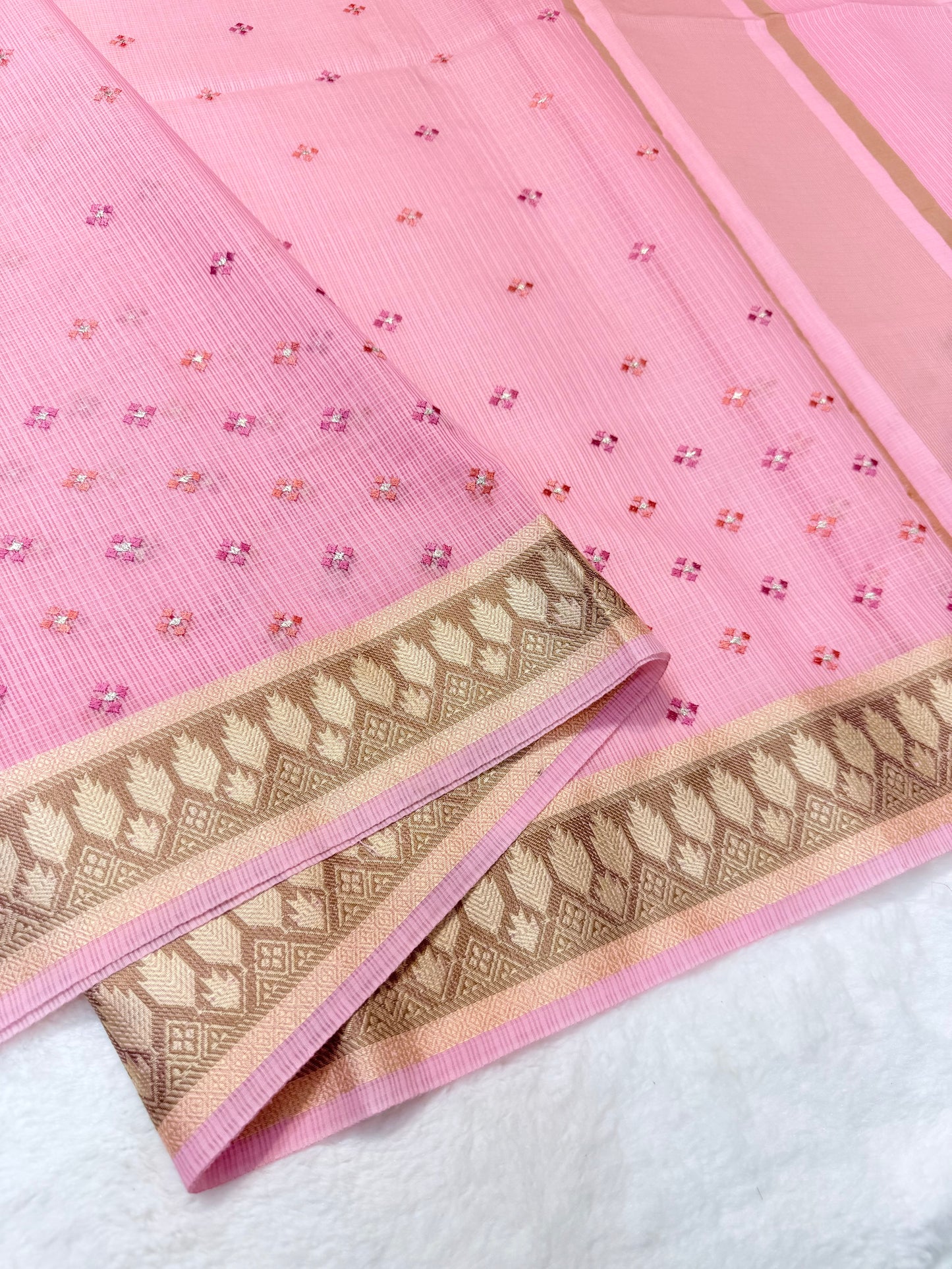 Pink shade kota designer embroidery Banarasi saree
